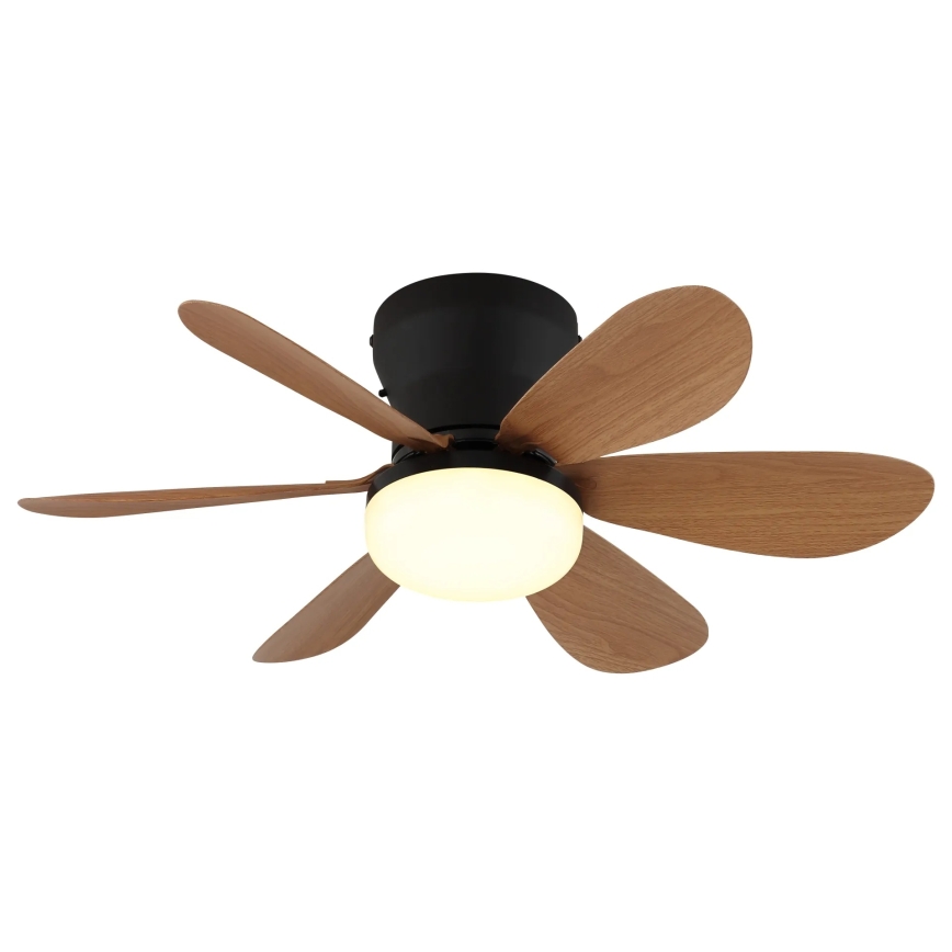 Globo - Ventilatore da soffitto dimmerabile LED/5W/230V 2700-6500K marrone + telecomando
