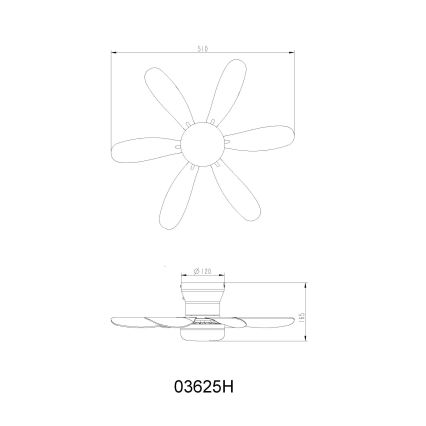 Globo - Ventilatore da soffitto dimmerabile LED/5W/230V 2700-6500K marrone + telecomando