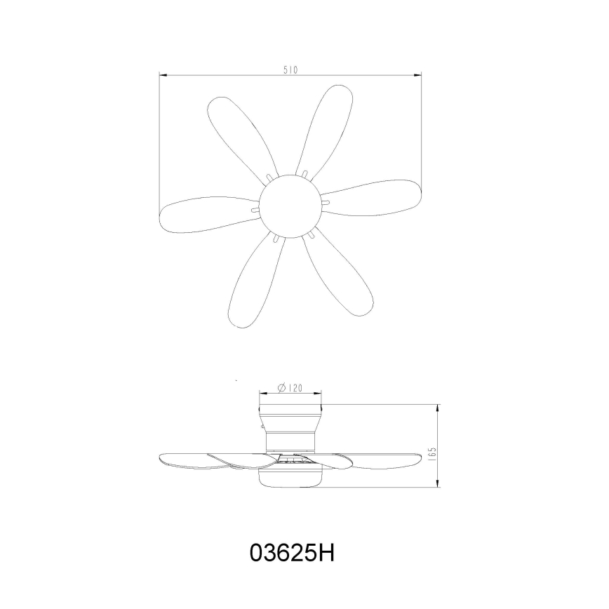 Globo - Ventilatore da soffitto dimmerabile LED/5W/230V 2700-6500K marrone + telecomando
