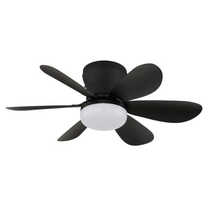 Globo - Ventilatore da soffitto LED dimmerabile LED/5W/230V 2700-6500K nero + telecomando