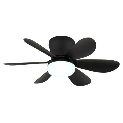 Globo - Ventilatore da soffitto LED dimmerabile LED/5W/230V 2700-6500K nero + telecomando
