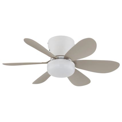 Globo - Ventilatore da soffitto dimmerabile a LED/5W/230V 2700-6500K beige + telecomando