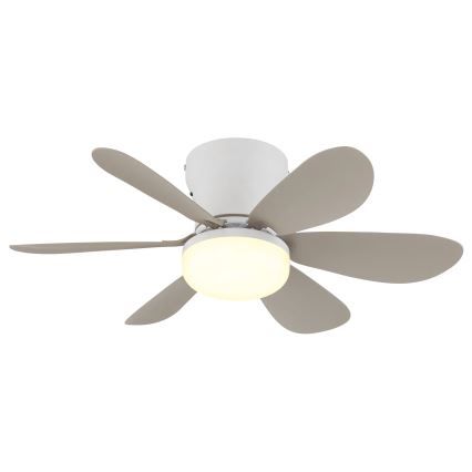 Globo - Ventilatore da soffitto dimmerabile a LED/5W/230V 2700-6500K beige + telecomando