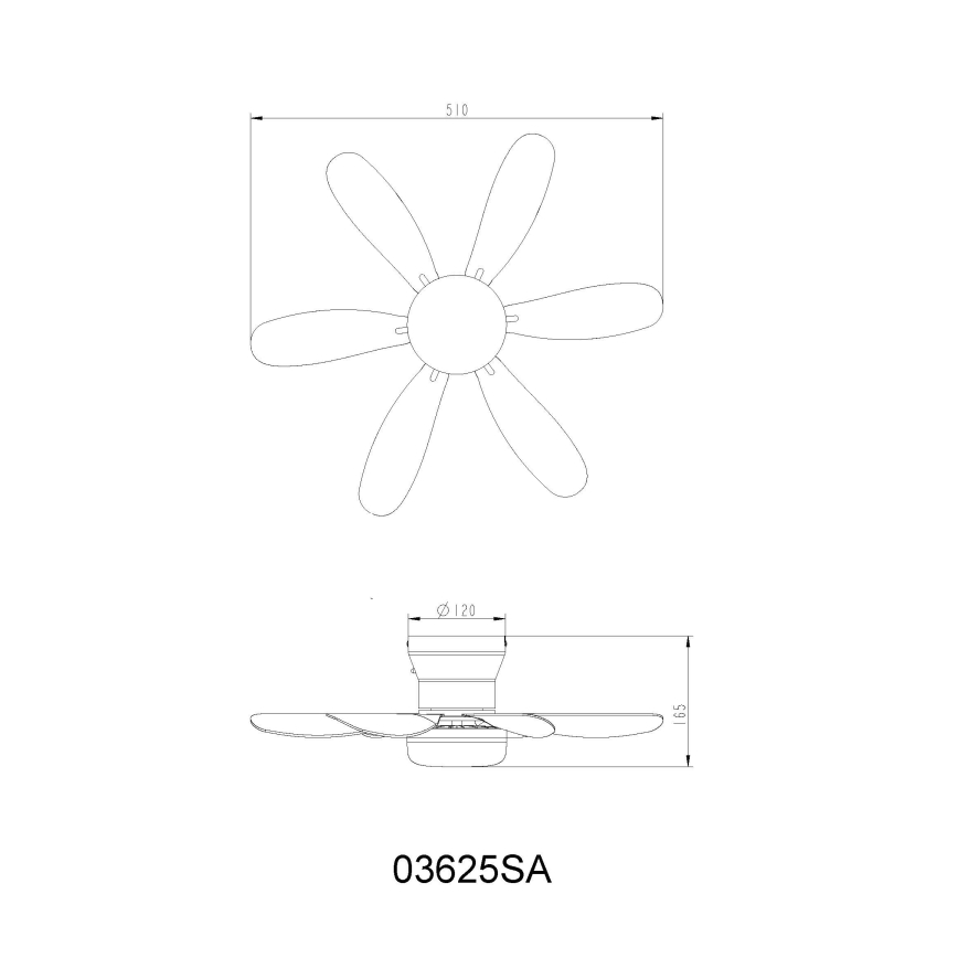Globo - Ventilatore da soffitto dimmerabile a LED/5W/230V 2700-6500K beige + telecomando