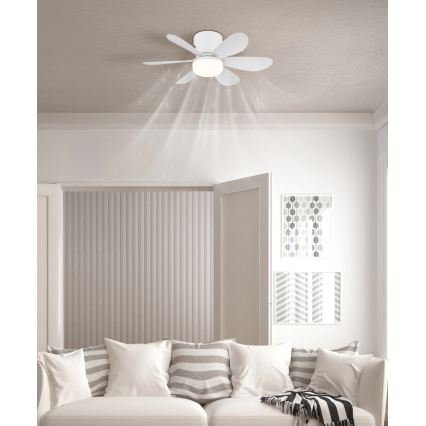 Globo - Ventilatore da soffitto dimmerabile LED/5W/230V 2700-6500K bianco + telecomando