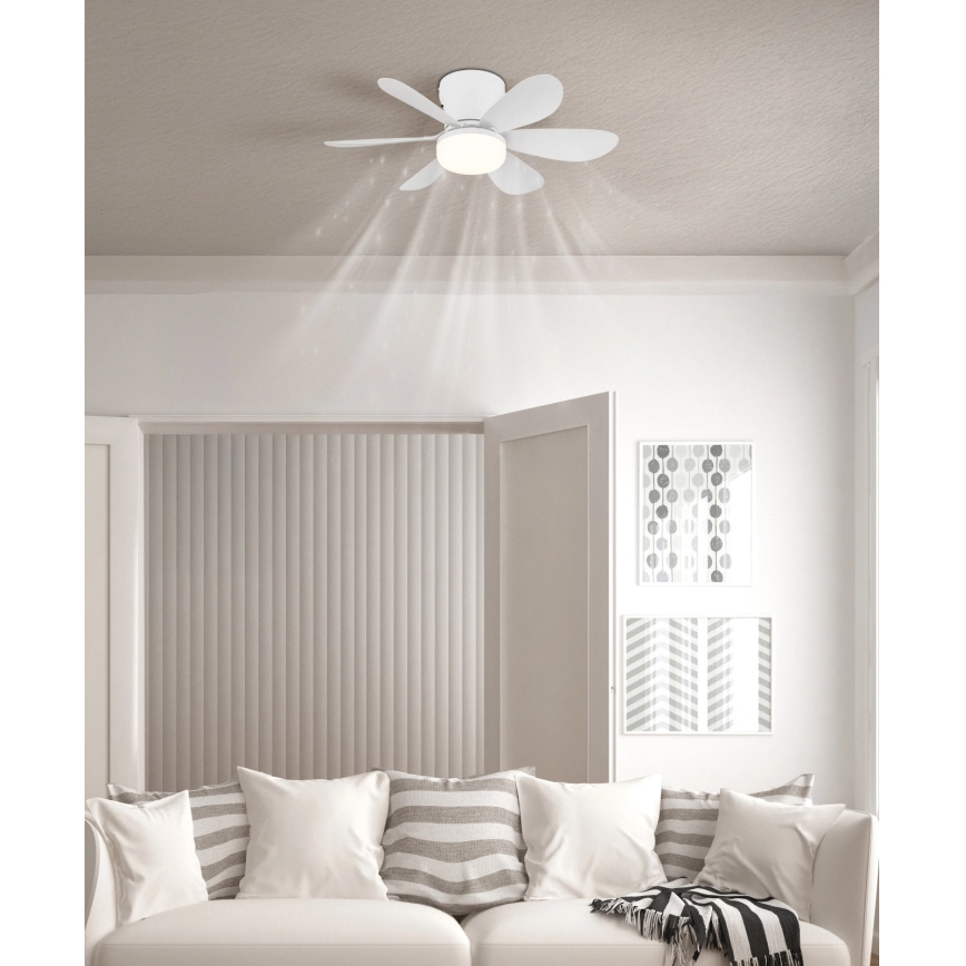 Globo - Ventilatore da soffitto dimmerabile LED/5W/230V 2700-6500K bianco + telecomando