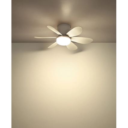 Globo - Ventilatore da soffitto dimmerabile LED/5W/230V 2700-6500K bianco + telecomando