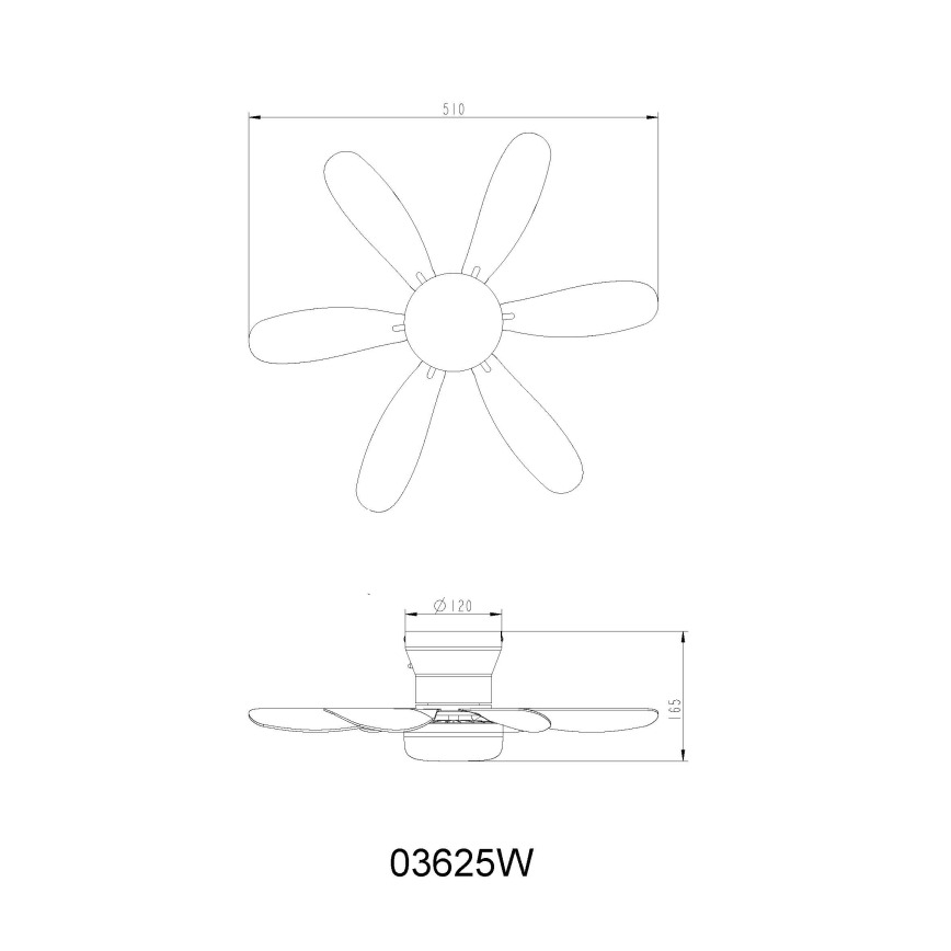 Globo - Ventilatore da soffitto dimmerabile LED/5W/230V 2700-6500K bianco + telecomando