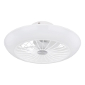 Globo 03632W - Lampada a soffitto LED con ventilatore LAFEE LED/18W/230V
