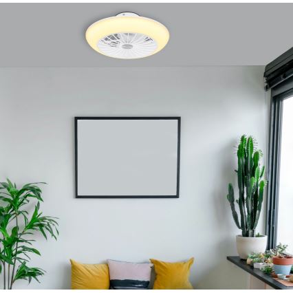 Globo 03632W - Lampada a soffitto LED con ventilatore LAFEE LED/18W/230V