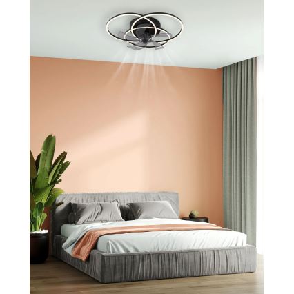 Globo - Ventilatore da soffitto dimmerabile a LED LED/40W/230V 3000-6500K nero + telecomando