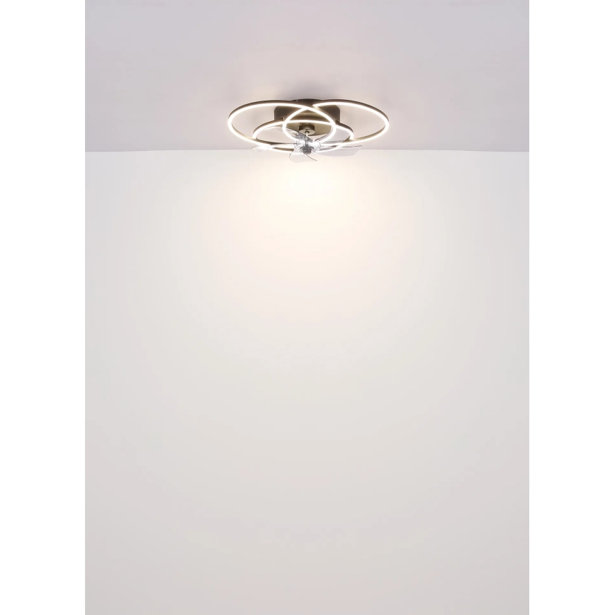 Globo - Ventilatore da soffitto dimmerabile a LED LED/40W/230V 3000-6500K nero + telecomando