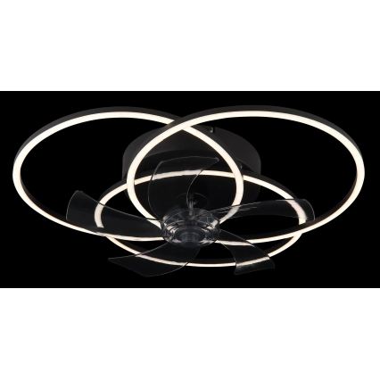 Globo - Ventilatore da soffitto dimmerabile a LED LED/40W/230V 3000-6500K nero + telecomando