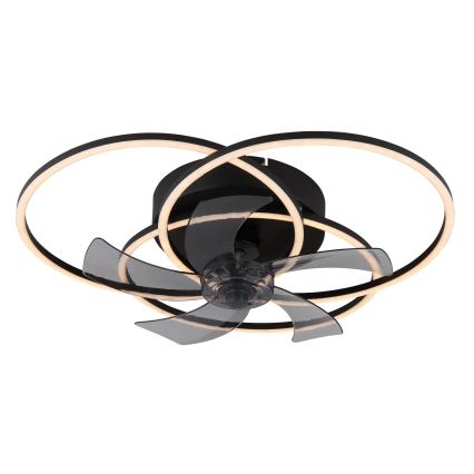 Globo - Ventilatore da soffitto dimmerabile a LED LED/40W/230V 3000-6500K nero + telecomando