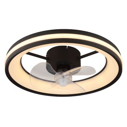 Globo - LED Plafoniera dimmerabile con ventilatore LED/30W/230V 2700-6500K nero + telecomando