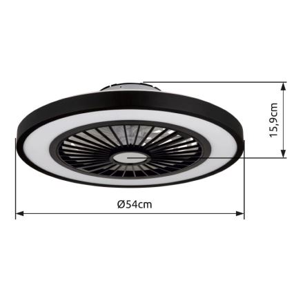 Globo - Ventilatore da soffitto dimmerabile a LED LED/45W/230V 3000-6500K + telecomando