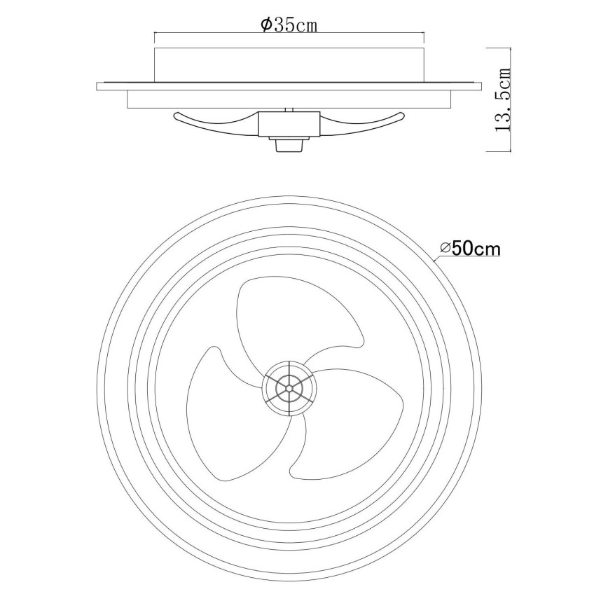 Globo - Ventilatore da soffitto dimmerabile a LED/32W/230V 2700-6500K + telecomando