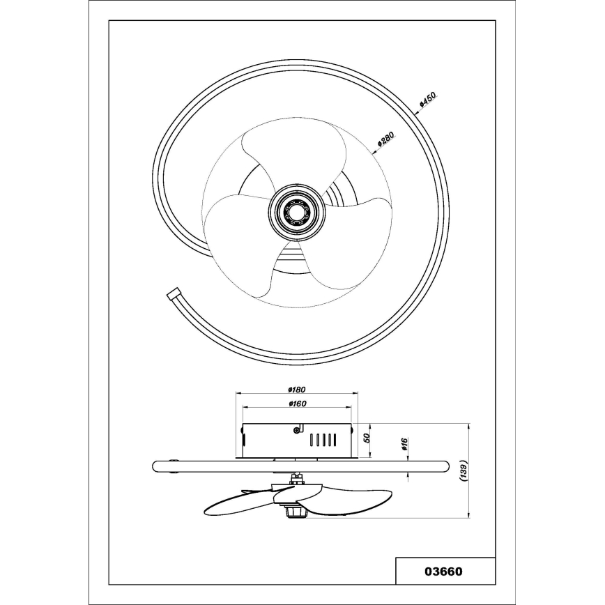 Globo - Ventilatore da soffitto dimmerabile a LED LED/30W/230V 2700-6500K + telecomando