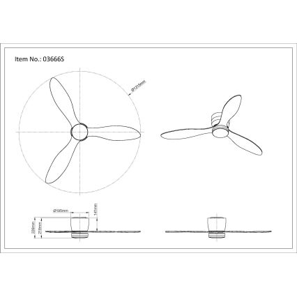 Globo - Ventilatore da soffitto dimmerabile a LED LED/20W/230V 3000-6500K + telecomando