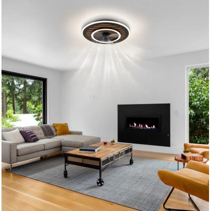 Globo - Ventilatore da soffitto dimmerabile LED/36W/230V 2700-6000K nero + telecomando