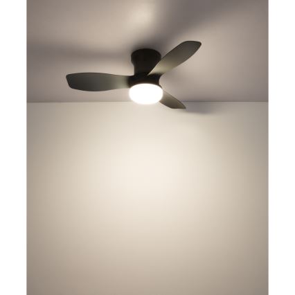 Globo - Ventilatore da soffitto dimmerabile a LED/15W/230V 2700-6500K nero + telecomando