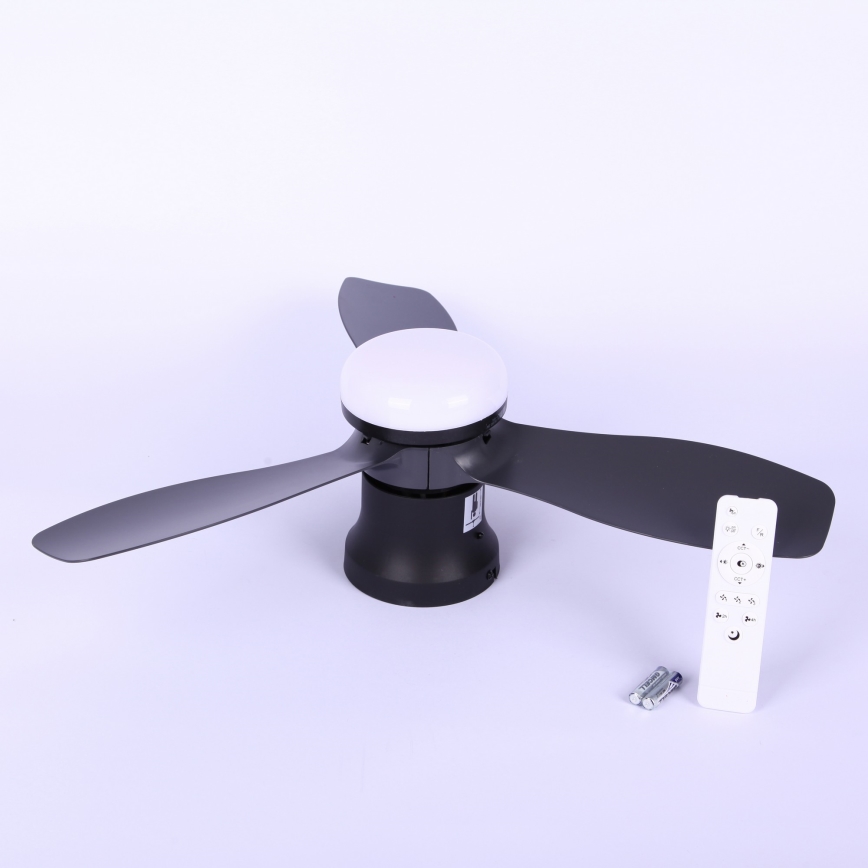 Globo - Ventilatore da soffitto dimmerabile a LED/15W/230V 2700-6500K nero + telecomando