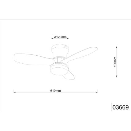 Globo - Ventilatore da soffitto dimmerabile a LED/15W/230V 2700-6500K nero + telecomando