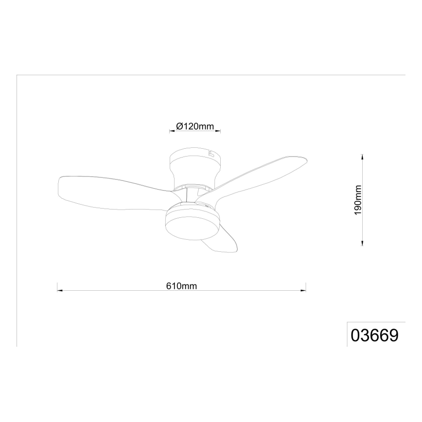 Globo - Ventilatore da soffitto dimmerabile a LED/15W/230V 2700-6500K nero + telecomando