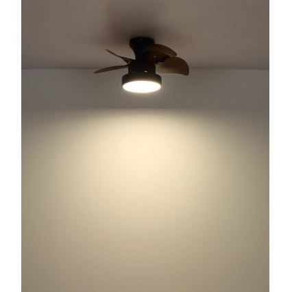 Globo - Ventilatore da soffitto dimmerabile LED/22W/230V 3000/4500/6000K marrone + telecomando
