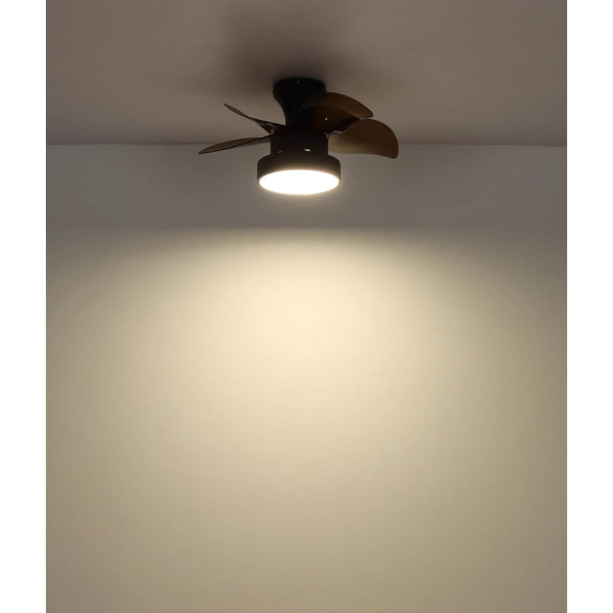Globo - Ventilatore da soffitto dimmerabile LED/22W/230V 3000/4500/6000K marrone + telecomando