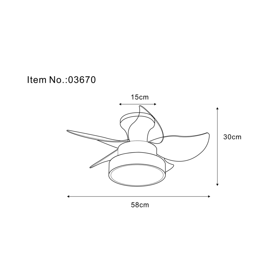 Globo - Ventilatore da soffitto dimmerabile LED/22W/230V 3000/4500/6000K marrone + telecomando