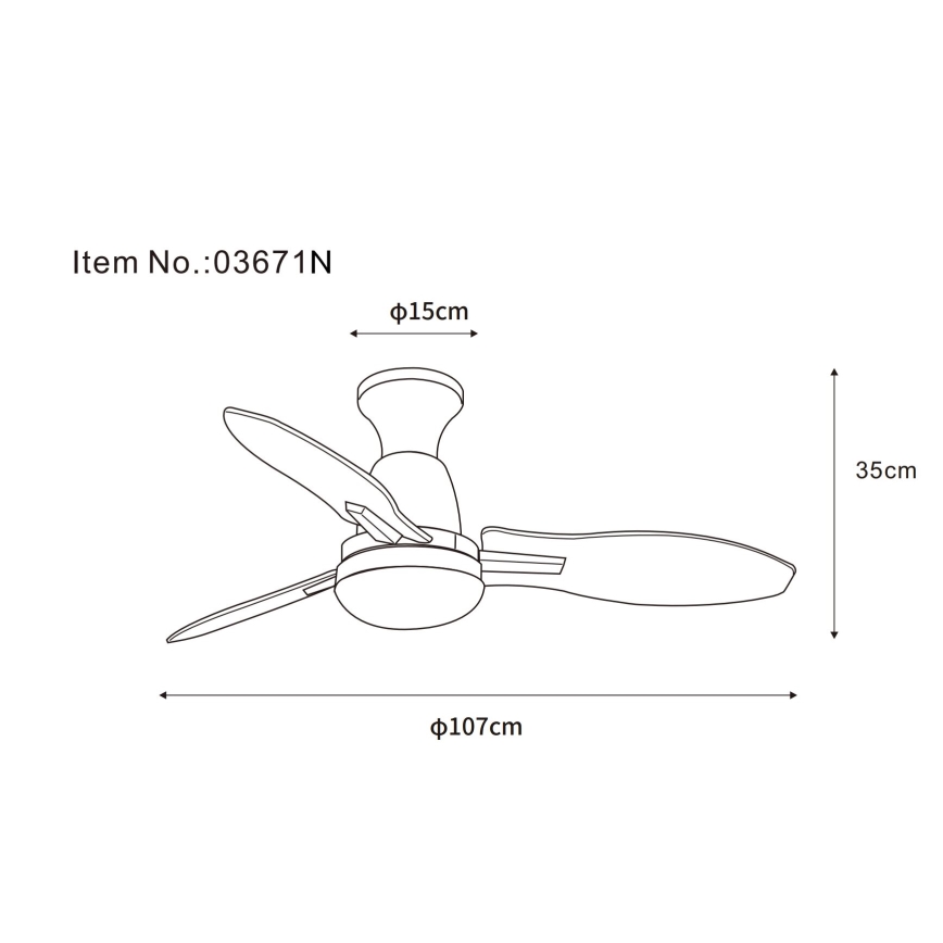 Globo - Ventilatore da soffitto dimmerabile a LED LED/22W/230V 3000/4500/6000K + telecomando