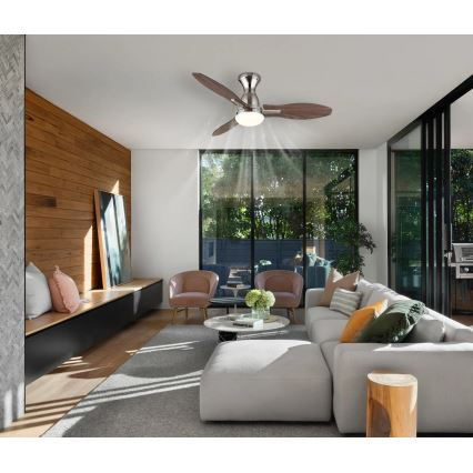 Globo - Ventilatore da soffitto dimmerabile a LED/22W/230V 3000/4500/6000K + telecomando