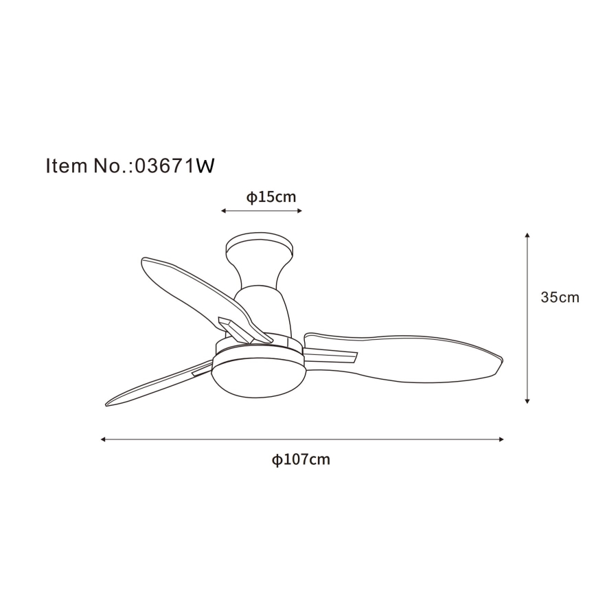 Globo - Ventilatore da soffitto dimmerabile a LED LED/22W/230V 3000/4500/6000K + telecomando