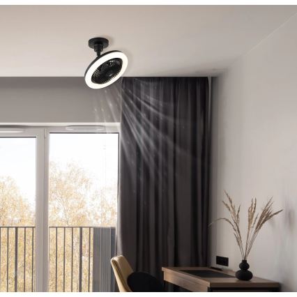 Globo - Ventilatore da soffitto LED dimmerabile LED/20W/230V 3000-6500K nero + telecomando