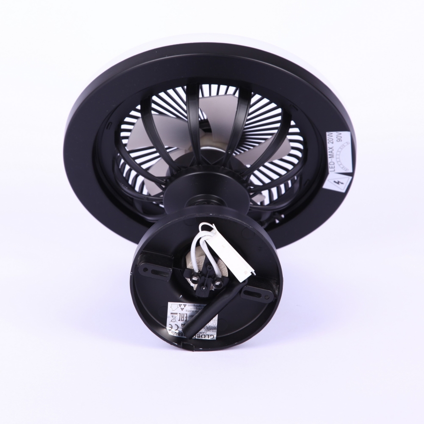 Globo - Ventilatore da soffitto LED dimmerabile LED/20W/230V 3000-6500K nero + telecomando