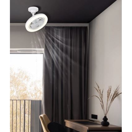 Globo - Ventilatore da soffitto dimmerabile a LED/20W/230V 3000-6500K bianco + telecomando