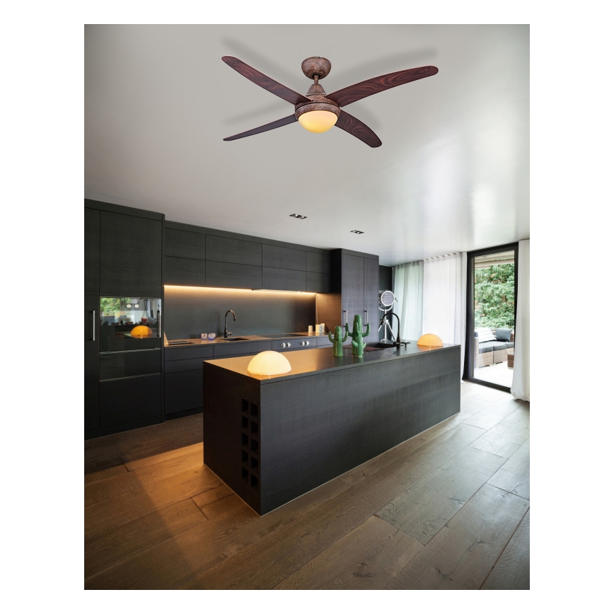 Globo - Ventilatore da soffitto 2xE14/60W/230V + telecomando