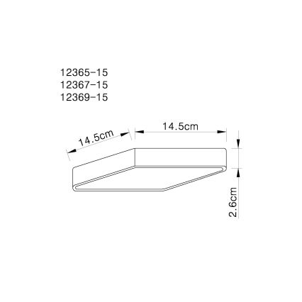 Globo 12367-15 - Plafoniera LED VITOS LED/15W/230V