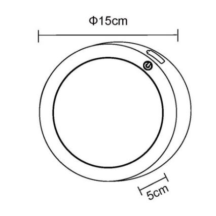 Globo 12379A - Lampada da parete a LED ricaricabile LASSE 1,2W/3,7V d. 15 cm 1800 mAh