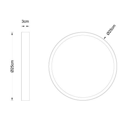 Globo - Plafoniera LED LED/15W/230V diametro 25 cm