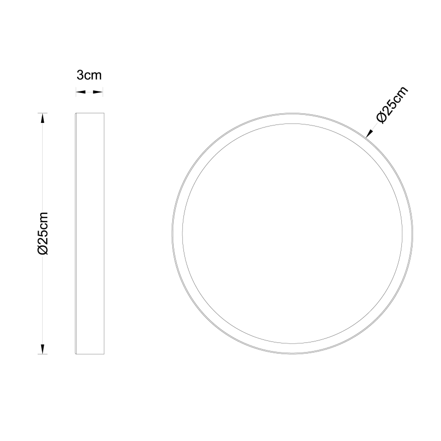 Globo - Plafoniera LED LED/15W/230V diametro 25 cm
