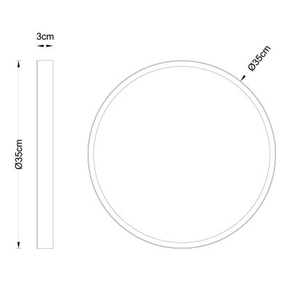 Globo - Plafoniera LED LED/22W/230V diametro 35 cm