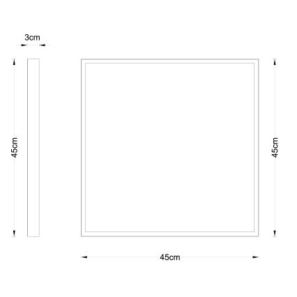 Globo - Plafoniera LED LED/30W/230V 45x45 cm