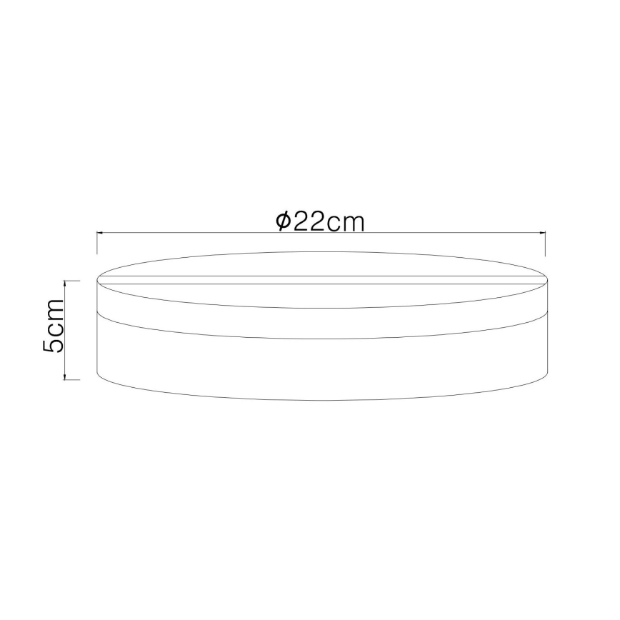 Globo - Plafoniera LED LED/12W/230V 4000K diametro 22 cm nero