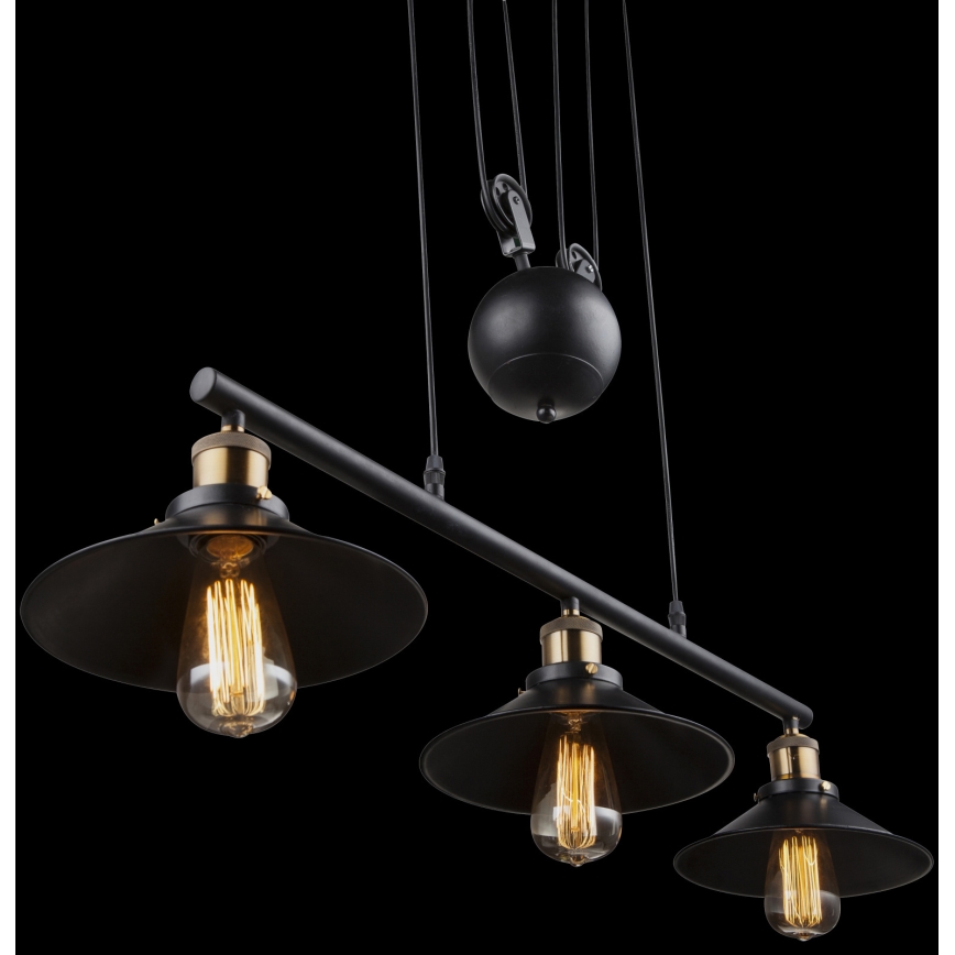 Globo - Lampadario a sospensione con filo 3xE27/60W/230V