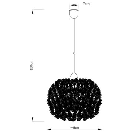 Globo - Lampadario su filo 1xE27/40W/230V