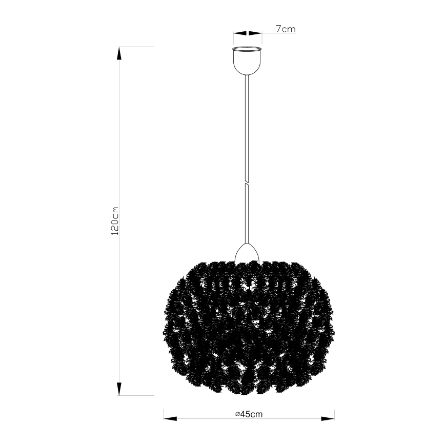 Globo - Lampadario su filo 1xE27/40W/230V