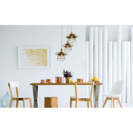 Globo - Lampadario a sospensione con filo 3xE27/60W/230V