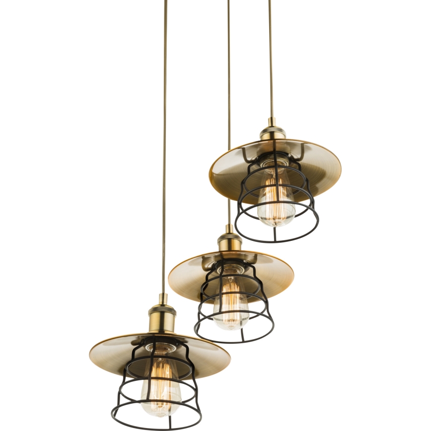 Globo - Lampadario a sospensione con filo 3xE27/60W/230V